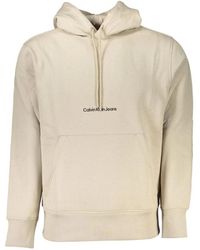 Calvin Klein - Hoodies & Sweatvesten ,Katoen Fleece-Gevoerde Hoodie - Lyst
