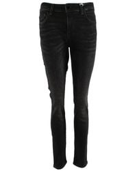 Guess - Jeans ,Grijs ,Katoen Skinny Mid Rise Jeans - Lyst