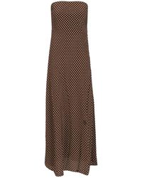 Matteau - Strapless Bias-Cut Midi Kolonne Jurk - Lyst