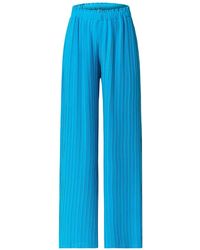 Riani - Broeken ,Blauw ,Geplooide Broek Met Elastische Tailleband - Lyst