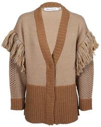 SIMONA CORSELLINI - Cardigan Con Bottoni E Frange - Lyst