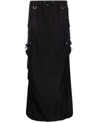 Coperni - Rokken ,Zwart ,Wol Zwarte Tailored Cargo Maxi Rok - Lyst