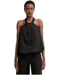 Pinko - Top Met Strik Van Katoen - Lyst