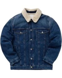 Isabel Marant - Jassen ,Blauw ,Denim Denim Shearling Collar Jacket - Lyst