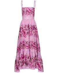 Pinko - Kleid aus Musselin Tropenprint - Lyst