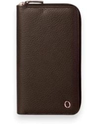 Orciani - Accessoires ,Bruin ,Leer Leren Portemonnee Met Rits - Lyst