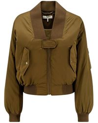 Chloé - Jassen ,Bruin ,Nylon Bomberjack - Lyst