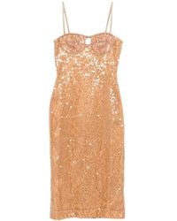 David Koma - Midi-Jurk Met Pailletten - Lyst