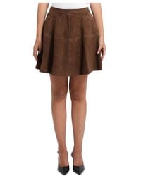HUGO - Leather Skirts - Lyst