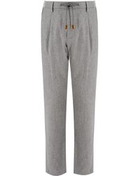 Eleventy - Sportieve Joggingbroek Met Gestreepte Elastische Band - Lyst