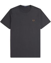 Fred Perry - Anker grau crew neck t-shirt - Lyst