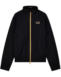EA7 - Jassen ,Zwart ,Polyester Core Identity Bomberjack - Lyst