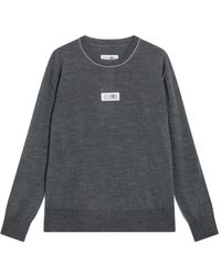 MM6 by Maison Margiela - Round-Neck Knitwear - Lyst