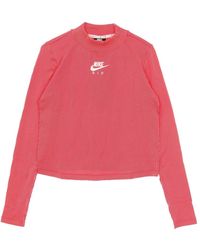Nike - Two-Tone Ribgebreide T-Shirt Met Lange Mouwen - Lyst
