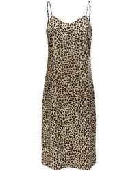 ONLY - Kleedjes ,Polyester Mouwloze Polyester Jurk Braziliaans Zand Print - Lyst
