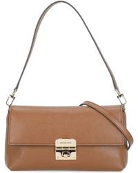Michael Kors - Braune Leder-Schultertasche Mit Klappe - Lyst