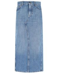 Givenchy - Rokken ,Blauw ,Denim Blauwe Denim Rok Met Zakken - Lyst