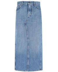 Givenchy - Rokken ,Blauw ,Denim Blauwe Denim Rok Met Zakken - Lyst