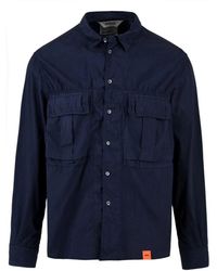 Aspesi - Overhemden ,Blauw ,Katoen Casual Overhemd Ce 90 G329 - Lyst