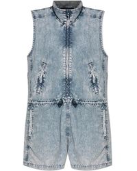 DIESEL - Jumpsuits & Playsuits ,Blauw ,Denim Jumpsuits & Playsuits - Lyst