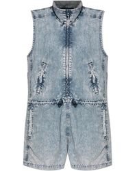 DIESEL - Jumpsuits & Playsuits ,Blauw ,Denim Jumpsuits & Playsuits - Lyst