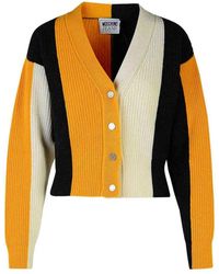 Moschino - Truien & Vesten ,Veelkleurig ,Wol Gestreept Vest - Lyst