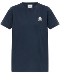 Isabel Marant - Tops ,Blauw ,Katoen Aby T-Shirt - Lyst
