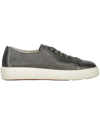 Santoni - Schoenen ,Grijs ,Leer Low-Top Sneakers - Lyst
