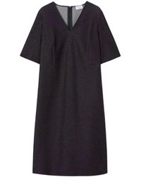 Marina Rinaldi - Baumwollkleid Mit Reißverschluss - Lyst