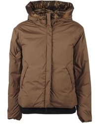 People Of Shibuya - Jassen ,Bruin ,Kort Omkeerbaar Donsjack Met Capuchon - Lyst