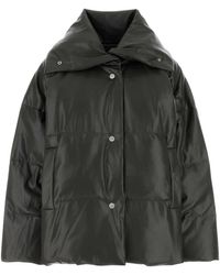 Nanushka - Jassen ,Grijs ,Houtskool Synthetisch Leren Donsjas - Lyst