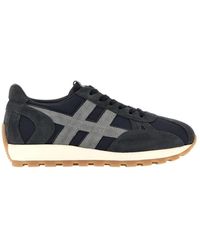 Hogan - Sneakers aus wildleder und stoff mit lederelementen - Lyst