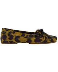 Paris Texas - Luipaard Suède Loafers Met Franjes - Lyst