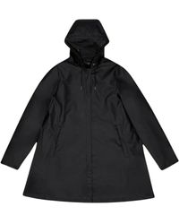 Rains - Jassen ,Zwart ,Polyester A-Line W Jacket W3 - Lyst