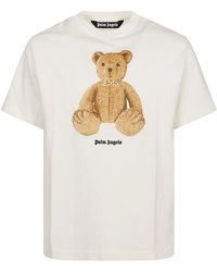 Palm Angels - Tops ,Wit ,Katoen Bear T-Shirt - Lyst