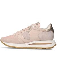 Philippe Model - Schoenen ,Roze ,Suède Tropez Haute Low - Lyst