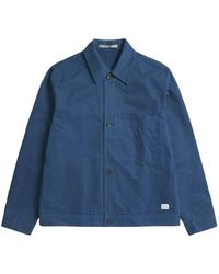 Norse Projects - Jassen ,Blauw ,Katoen Canvas Overshirt Workwear - Lyst