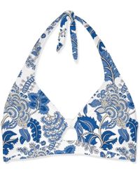 MC2 Saint Barth - Badmode ,Veelkleurig ,Bloemen Bikini Top - Lyst