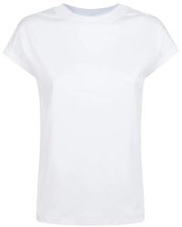 Eleventy - Tops ,Wit ,Katoen T-Shirt Girocollo - Lyst