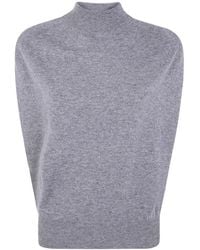 Semicouture - Grauer Woll-Kaschmir Pullover Aw25 - Lyst