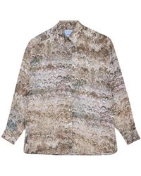 Ottod'Ame - Overhemden ,Bruin ,Viscose Shirt - Lyst