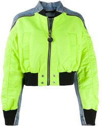 DIESEL Cropped Jacket - Geel