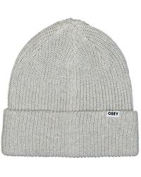 Obey - Accessoires ,Grijs ,Katoen Bold Beanie - Lyst