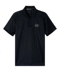 EA7 - Tops ,Zwart ,Polyester Polo Met Logo - Lyst