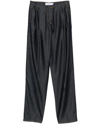 IRO - Broeken ,Blauw ,Katoen Chasing Wijde Pijpen Broek - Lyst