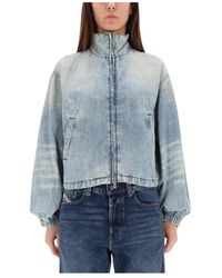 DIESEL - Jassen ,Blauw ,Denim Cotton Denim De-Flowye-S Jacket - Lyst