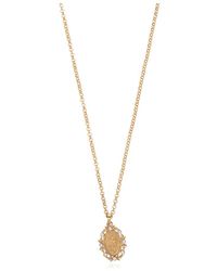Dolce & Gabbana Pendant Necklace With Crystals - Geel