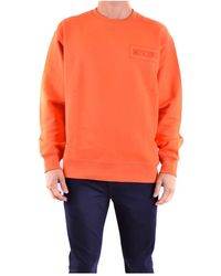 Moschino - Hoodies & Sweatvesten ,Oranje ,Katoen Trainingsshirt, Comfortabel En Stijlvol - Lyst