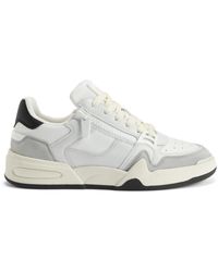 Giuseppe Zanotti - Schoenen ,Wit ,Leer Double Zip Low Sneaker - Lyst