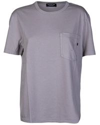 Dondup - Baumwoll rundhals t-shirt mit fronttasche - Lyst